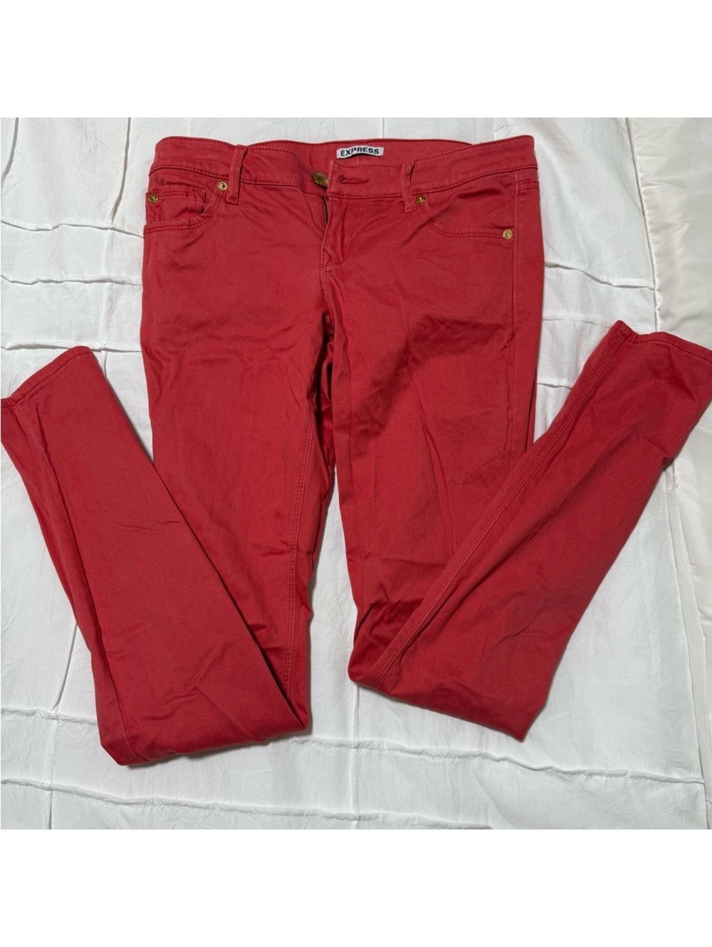 Express Vibrant Coral/Salmon Women’s Jeans- Size 2